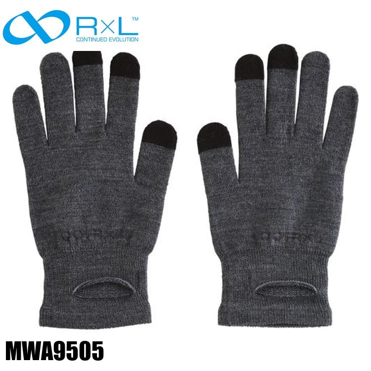 R×L アールエル MWA9505 メリノグローブ ライト S-M 11 チャコール サイクルグローブ