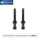 SCHWALBE シュワルベ SCHWALBEクリックバルブ チューブレスバルブキット バルブ長80mm 自転車 バルブ
