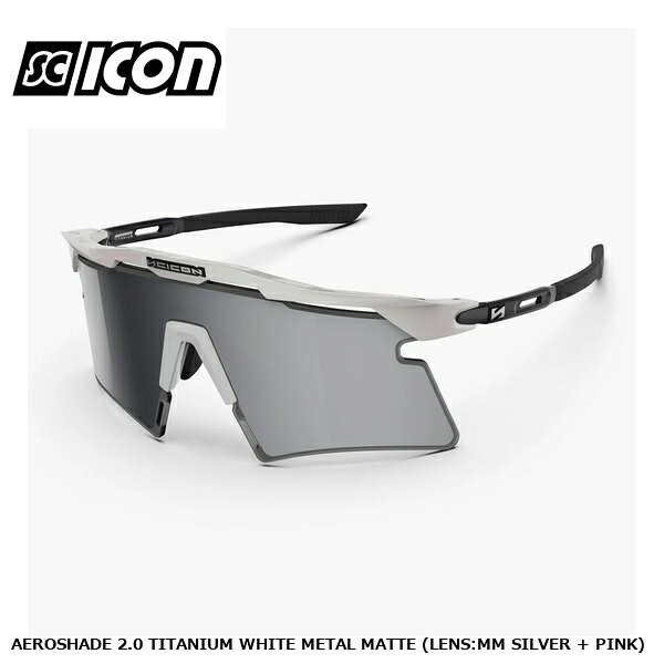 SCICONSPORTS シーコン AEROSHADE 2.0 TITANIUM WHITE METAL MATTE (LENS:MM SILVER + PINK) スポーツサングラス
