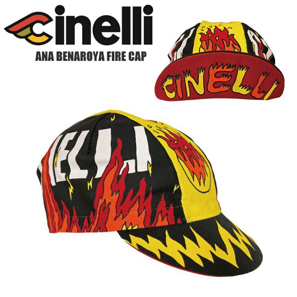 cinelli チネリ キャップ サイクルキャップ サイクリングキャップ ANA BENAROYA FIRE CAP 帽子 自転車 ロードバイク