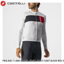 CASTELLI カステリ PROLOGO 7 LONG SLEEVE JERSEY IVORY/LIGHT BLACK-RED 4522024-065 メンズ サイクルジャージ 長袖 自転車