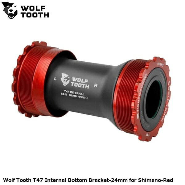 WOLF TOOTH ウルフトゥース Wolf Tooth T47 Internal Bottom Bracket-24mm for Shimano-Red 自転車 ボトムブラケット(BB) ●ブランド ウルフトゥースコンポーネンツ ●wolf2606-271 U1WBB-T47I-24-ED ●JANコード 0810159402323 ●商品説明 滑らかさ・耐久性・軽さ・スピード・そして自宅でのメンテナンス性を兼ね備えるよう設計。 独自設計のベアリング、シール、ブッシング、カップにより、きしみを防止し、最高レベルの防水性と低抵抗を両立。 クラス最高の耐候性シールと最適化されたベアリングラジアル圧縮をバランスよく実現。 ■商品のデザイン、仕様、外観、は予告なく変更する場合がありますのでご了承ください。 サイクルパーツ ドライブトレイン 自転車 ボトムブラケット(BB) 自転車 ロードバイク MTB マウンテンバイク シクロクロス クロスバイク●ブランド ウルフトゥースコンポーネンツ ●wolf2606-271 U1WBB-T47I-24-ED ●JANコード 0810159402323 ●商品説明 滑らかさ・耐久性・軽さ・スピード・そして自宅でのメンテナンス性を兼ね備えるよう設計。 独自設計のベアリング、シール、ブッシング、カップにより、きしみを防止し、最高レベルの防水性と低抵抗を両立。 クラス最高の耐候性シールと最適化されたベアリングラジアル圧縮をバランスよく実現。 シェル幅：85.5〜92mm サイズ・重量：24mm(103g) 29mmDUB（96g） 30mm（91g）※スペーサー除く ■優れた防水性能 独自のシーリング構造により、低抵抗を維持しつつあらゆるコンディションで高い耐久性を発揮。 スピンドルOリング、ベアリング／ブッシング部シール、内外低接触ベアリングシール、 シェルOリング、ラビリンス構造のエンドキャップを採用。 ■きしみの解消 独自ポリマーブッシングによりベアリング内輪とクランクスピンドルの金属接触を防止。 これによりボトムブラケット特有のきしみを解消し、ベアリング寿命も向上。 ■軽量設計 他社製品と比較して軽量ながら、あらゆる環境下で安定した性能を発揮。 ■標準工具で取付可能 専用工具は不要。 一般的なスプライン工具（52-16）で取付・取り外しが可能。 ■高耐久ベアリング ベアリングには高硬度クロム軸受鋼を使用。 ステンレス以上の耐摩耗性と低抵抗を実現し、ACOSUZNAコーティングにより高い耐食性も確保。 サイクルパーツ ドライブトレイン 自転車 ボトムブラケット(BB) 自転車 ロードバイク MTB マウンテンバイク シクロクロス クロスバイク