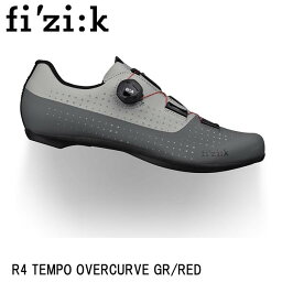 fizik フィジーク R4 TEMPO OVERCURVE GR/RED 自転車 シューズ 靴