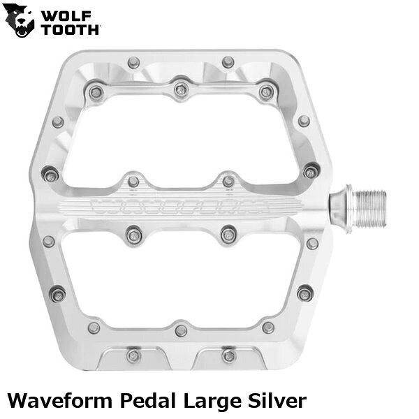 Other - WOLF TOOTH ウルフトゥース Waveform Pedal Large Silver 自転車 フラットペダル