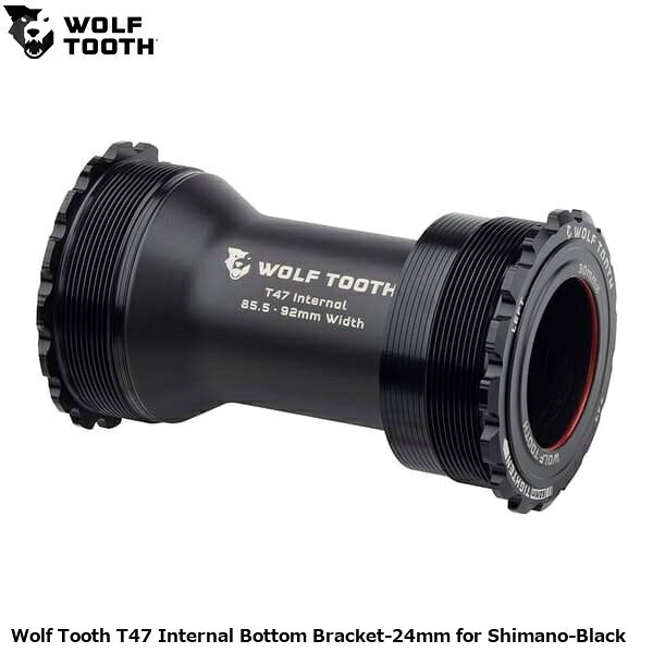 WOLF TOOTH ウルフトゥース Wolf Tooth T47 Internal Bottom Bracket-24mm for Shimano-Black 自転車 ボトムブラケット(BB) ●ブランド ウルフトゥースコンポーネンツ ●wt2602-376 U1WBB-T47I-24-BLK ●JANコード 0810159401388 ●商品説明 滑らかさ・耐久性・軽さ・スピード・そして自宅でのメンテナンス性を兼ね備えるよう設計。 独自設計のベアリング、シール、ブッシング、カップにより、きしみを防止し、最高レベルの防水性と低抵抗を両立。 クラス最高の耐候性シールと最適化されたベアリングラジアル圧縮をバランスよく実現。 ■商品のデザイン、仕様、外観、は予告なく変更する場合がありますのでご了承ください。 サイクルパーツ ドライブトレイン 自転車 ボトムブラケット(BB) 自転車 ロードバイク MTB マウンテンバイク シクロクロス クロスバイク●ブランド ウルフトゥースコンポーネンツ ●wt2602-376 U1WBB-T47I-24-BLK ●JANコード 0810159401388 ●商品説明 滑らかさ・耐久性・軽さ・スピード・そして自宅でのメンテナンス性を兼ね備えるよう設計。 独自設計のベアリング、シール、ブッシング、カップにより、きしみを防止し、最高レベルの防水性と低抵抗を両立。 クラス最高の耐候性シールと最適化されたベアリングラジアル圧縮をバランスよく実現。 シェル幅：85.5〜92mm サイズ・重量：24mm(103g) 29mmDUB（96g） 30mm（91g）※スペーサー除く ■優れた防水性能 独自のシーリング構造により、低抵抗を維持しつつあらゆるコンディションで高い耐久性を発揮。 スピンドルOリング、ベアリング／ブッシング部シール、内外低接触ベアリングシール、 シェルOリング、ラビリンス構造のエンドキャップを採用。 ■きしみの解消 独自ポリマーブッシングによりベアリング内輪とクランクスピンドルの金属接触を防止。 これによりボトムブラケット特有のきしみを解消し、ベアリング寿命も向上。 ■軽量設計 他社製品と比較して軽量ながら、あらゆる環境下で安定した性能を発揮。 ■標準工具で取付可能 専用工具は不要。 一般的なスプライン工具（52-16）で取付・取り外しが可能。 ■高耐久ベアリング ベアリングには高硬度クロム軸受鋼を使用。 ステンレス以上の耐摩耗性と低抵抗を実現し、ACOSURZNAコーティングにより高い耐食性も確保。 サイクルパーツ ドライブトレイン 自転車 ボトムブラケット(BB) 自転車 ロードバイク MTB マウンテンバイク シクロクロス クロスバイク