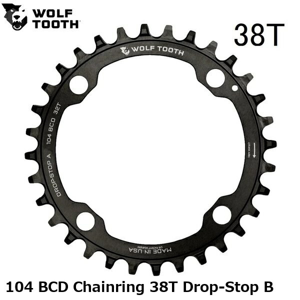 WOLF TOOTH　ウルフトゥース 104 BCD Chainring 38T Drop-Stop B 自転車 チェーンリング