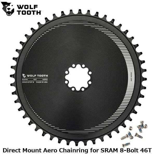 WOLF TOOTH　ウルフトゥース Direct Mount Aero Chainring for SRAM 8-Bolt 46T 自転車 チェーンリング