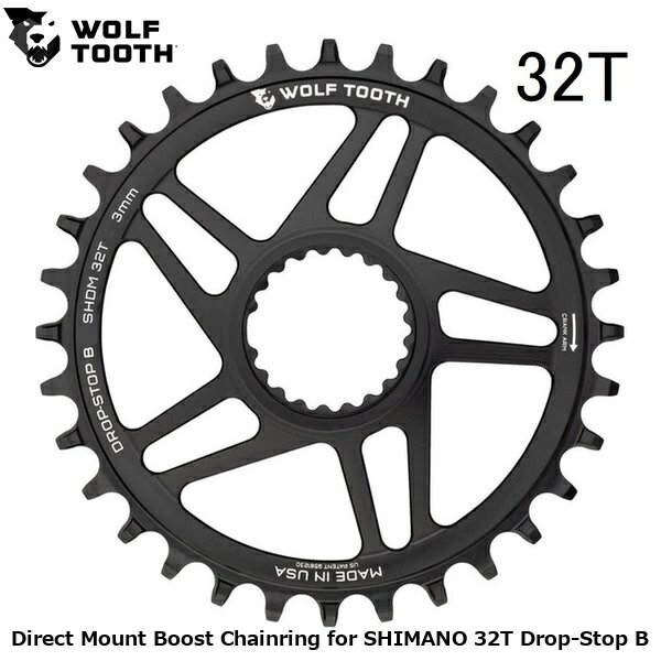 WOLF TOOTH　ウルフトゥース Direct Mount Boost Chainring for SHIMANO 32T Drop-Stop B 自転車 チェーンリング ●ブランド WolfTooth ●wt2602-75 U1SHDM32-BST-B ●JANコード 0810006808285 ■商品のデザイン、仕様、外観、は予告なく変更する場合がありますのでご了承ください。 サイクルパーツ ドライブトレイン 自転車 チェーンリング 自転車 ロードバイク MTB マウンテンバイク シクロクロス クロスバイク●ブランド WolfTooth ●wt2602-75 U1SHDM32-BST-B ●JANコード 0810006808285 サイクルパーツ ドライブトレイン 自転車 チェーンリング 自転車 ロードバイク MTB マウンテンバイク シクロクロス クロスバイク
