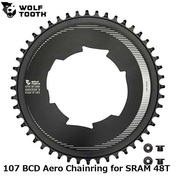 WOLF TOOTH　ウルフトゥース 107 BCD Aero Chainring for SRAM 48T 自転車 チェーンリング