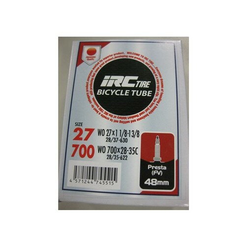 （IRC/アイアールシー)（自転車用チューブ）700x28/35 チューブ (仏バルブ)(48mm)