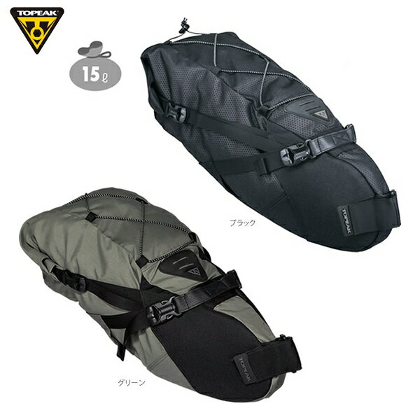 TOPEAK トピーク BackLoader バックローダー 15リットル BAG41103 BAG41105 バッグ かばん 自転車 ロードバイク 軽量でありながら耐久性、撥水性、耐退色性の高い素材を採用したリアバッグ、「バックローダー」。 防水構造のバッグ本体が、泥や雨滴などから荷物を守ります。 バックローダー 15リットル スペック ・ ポリエチレン / ナイロン ・ 防水性能 : 10,000mm ・ 最大荷重 : 5kg ・ トピーク製 リアライト クリップ ホルダー付 ・ ウォータープルーフインナーバッグ付属 ・ L670 x W280 x H180mm ・ ウォータープルーフインナーバッグ 15L付属 (YBA05100) ・ 15リットル ・ 565g (ブラック) 、508g (グリーン) ■商品のデザイン、仕様、外観、は予告なく変更する場合がありますのでご了承ください。軽量でありながら耐久性、撥水性、耐退色性の高い素材を採用したリアバッグ、「バックローダー」。 防水構造のバッグ本体が、泥や雨滴などから荷物を守ります。 バックローダー 15リットル スペック ・ ポリエチレン / ナイロン ・ 防水性能 : 10,000mm ・ 最大荷重 : 5kg ・ トピーク製 リアライト クリップ ホルダー付 ・ ウォータープルーフインナーバッグ付属 ・ L670 x W280 x H180mm ・ ウォータープルーフインナーバッグ 15L付属 (YBA05100) ・ 15リットル ・ 565g (ブラック) 、508g (グリーン)