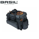 BASIL バジル バッグ BASIL マイルズ ターポリン トランクバッグ プロ 9-36L ブラック/オレンジ バッグ かばん 自転車 ロードバイク
