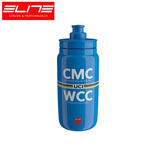 ELITE エリート FLY CMC-WCC BLUE 550ml BLUE 01604778 自転車 ボトル 水筒 容量：550ml 重量：約54g 直径：74mm ※充填ドリンクの最大温度40℃まで ※BPAフリー UCI（世界自転車競技連盟）直轄のワールドサイクリングセンター（WCC/CMC）のロゴがプリントされた特別なデザインの数量限定ボトル。 ベースは従来製品に対し圧倒的に軽量で、柔らかく握りやすいFLYボトル。新型の吸い口を採用、旧製品に比べ流量がアップ。ドリンクを注ぎやすく、洗いやすい広口のボディー。 ※FLYボトルがお手元に届いた際、側面に「へこみ」等が発生している場合がございますが一定時間放置していただくか、40℃〜50℃くらいのぬるま湯を入れていただくと元に戻ります。トッププロからのフィードバックに基づいて極限まで軽さ、握りやすさ（やわらかさ）を追求したモデルである為、通常の運送便でも「へこみ」等が発生してしまう場合がございますが、予めご了承ください。 使用上の注意 ■商品のデザイン、仕様、外観、は予告なく変更する場合がありますのでご了承ください。容量：550ml 重量：約54g 直径：74mm ※充填ドリンクの最大温度40℃まで ※BPAフリー UCI（世界自転車競技連盟）直轄のワールドサイクリングセンター（WCC/CMC）のロゴがプリントされた特別なデザインの数量限定ボトル。 ベースは従来製品に対し圧倒的に軽量で、柔らかく握りやすいFLYボトル。新型の吸い口を採用、旧製品に比べ流量がアップ。ドリンクを注ぎやすく、洗いやすい広口のボディー。 ※FLYボトルがお手元に届いた際、側面に「へこみ」等が発生している場合がございますが一定時間放置していただくか、40℃〜50℃くらいのぬるま湯を入れていただくと元に戻ります。トッププロからのフィードバックに基づいて極限まで軽さ、握りやすさ（やわらかさ）を追求したモデルである為、通常の運送便でも「へこみ」等が発生してしまう場合がございますが、予めご了承ください。 使用上の注意本製品はサイクルスポーツ用途への最適化を目的に開発されており、軽さ、握りやすさ（やわらかさ）を実現するために、構造上液体の密封は完全ではありません。ボトルを逆さにしたり、かばん等に入れて使用すると液体が漏れる場合がありますのでご注意ください。本製品は食器洗浄機に対応していますが、食洗機使用中の耐熱温度は40℃となっております。また洗浄中、ヒーター等の熱源に接触しないようご注意ください。