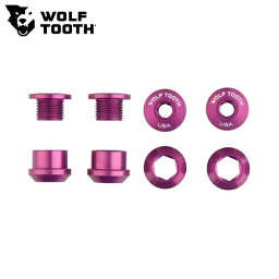 WOLF TOOTH　ウルフトゥース Set of 4 Chainring Bolts+Nuts for 1X - 4 pcs. purple 6mm 自転車 チェーンリング