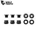 WOLF TOOTH　ウルフトゥース Set of 5 Chainring Bolts+Nuts for 1X - 5 pcs. black 6mm 自転車 チェーンリング