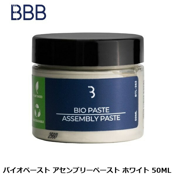 BBB ビービービー バイオペースト アセンブリーペースト ホワイト 50ML 自転車 オイル 潤滑 防錆 環境にやさしいバイオベースのアセンブリペースト ●バイクパーツの取り付けと保護に最適なユニバーサルアセンブリペースト ●軋みを防ぎネジを保護しスムーズな走行を実現する ●錆びや湿気から守り長期間パーツの性能を維持 ●異なる金属パーツの焼き付き防止効果 ●100%植物由来成分 ●28日以内に100%生分解 適合 ： 全天候 ■商品のデザイン、仕様、外観、は予告なく変更する場合がありますのでご了承ください。 メンテナンス用品 メンテナンス用品 自転車 オイル 潤滑 防錆 自転車 ロードバイク MTB マウンテンバイク シクロクロス クロスバイク環境にやさしいバイオベースのアセンブリペースト ●バイクパーツの取り付けと保護に最適なユニバーサルアセンブリペースト ●軋みを防ぎネジを保護しスムーズな走行を実現する ●錆びや湿気から守り長期間パーツの性能を維持 ●異なる金属パーツの焼き付き防止効果 ●100%植物由来成分 ●28日以内に100%生分解 適合 ： 全天候 メンテナンス用品 メンテナンス用品 自転車 オイル 潤滑 防錆 自転車 ロードバイク MTB マウンテンバイク シクロクロス クロスバイク