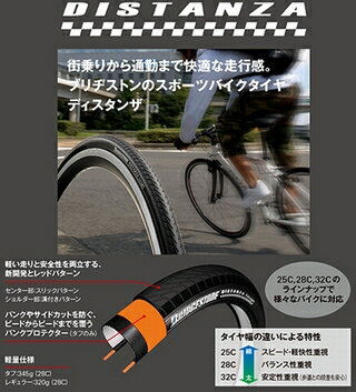 ブリヂストン ディスタンザ タフ （高耐パンクモデル） 700x25C・28C・32C BRIDGESTONE DISTANZA tough..