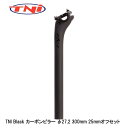 TNI ティーエヌアイ TNI Black カーボンピラー φ27.2 300mm 25mmオフセット 自転車用 シートポスト