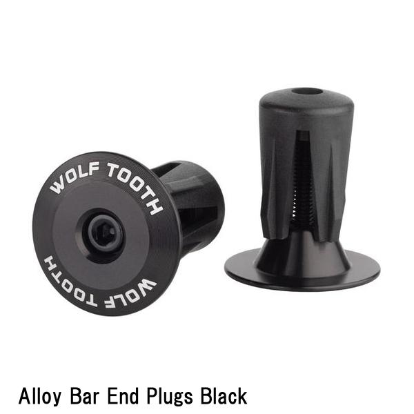 WOLF TOOTH　ウルフトゥース Alloy Bar End Plugs Black 自転車 エンドプラグ バーエンド