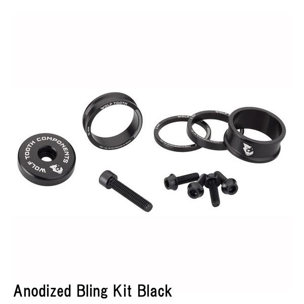 WOLF TOOTH　ウルフトゥース Anodized Bling Kit Black 自転車 ヘッドパーツ
