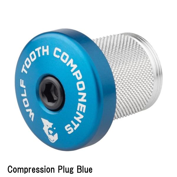 WOLF TOOTH ウルフトゥース Compression Plug Blue 自転車 コラムキャップ