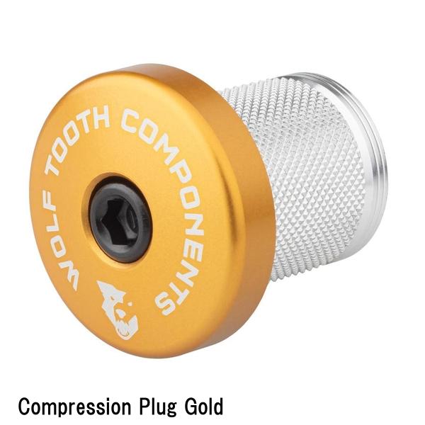 WOLF TOOTH ウルフトゥース Compression Plug Gold 自転車 コラムキャップ