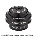 WOLF TOOTH ウルフトゥース EC34/28.6 Upper Headset 16mm Stack Black 自転車 ヘッドパーツ