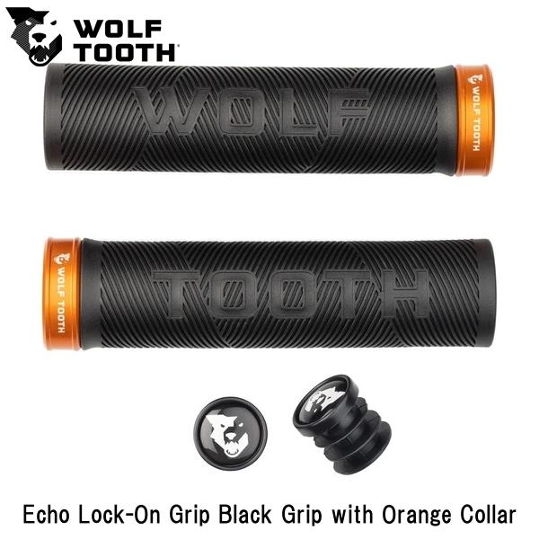 WOLF TOOTH　ウルフトゥース Echo Lock-On Grip Black Grip with Orange Collar 自転車 グリップ ●ブランド WolfTooth ●wt2305-203 U1ECHO-BLK-ORG ●JANコード 0810006806571 ■商品のデザイン、仕様、外観、は予告なく変更する場合がありますのでご了承ください。●ブランド WolfTooth ●wt2305-203 U1ECHO-BLK-ORG ●JANコード 0810006806571