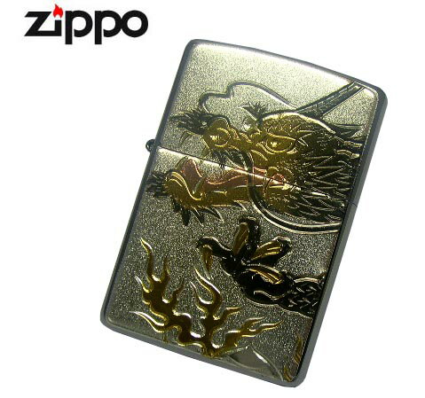 送料無料！新品正規品 まるで手彫り！伝統の電鋳板「龍頭」ZIPPOオイルライター☆おまけメンテブラシ付..