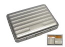 送料180円~新品 無機質な質感 コニー シガレットケース 85mm用16本 ラゲージ(シルバー)スチール製(塗装剥がれが多数有ります)