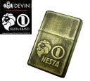 送料無料!新品正規品 NESTA(ネスタ)by DEVINオイルライター USED加工ブラス(UBS)☆おまけメンテブラシ付き!(配送)追跡可能メール便,メール便はさらに割引き。(TK270) フリント式