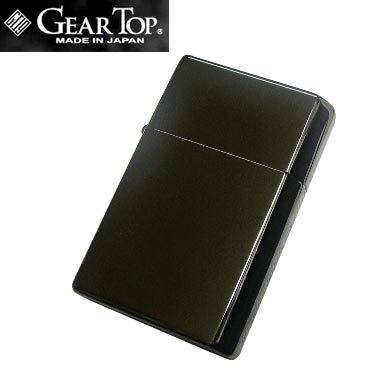 送料無料！ZIPPOの3倍のオイル燃費(約30日)！日本製 GEAR TOP(ギアトップ)フリント式オイルライターGT1-04(黒Niガンメタ鏡面 鍍金)真鍮製☆おまけメンテブラシ付き！(配送)小型宅配便,メール便はさらに割引き。(TK210)