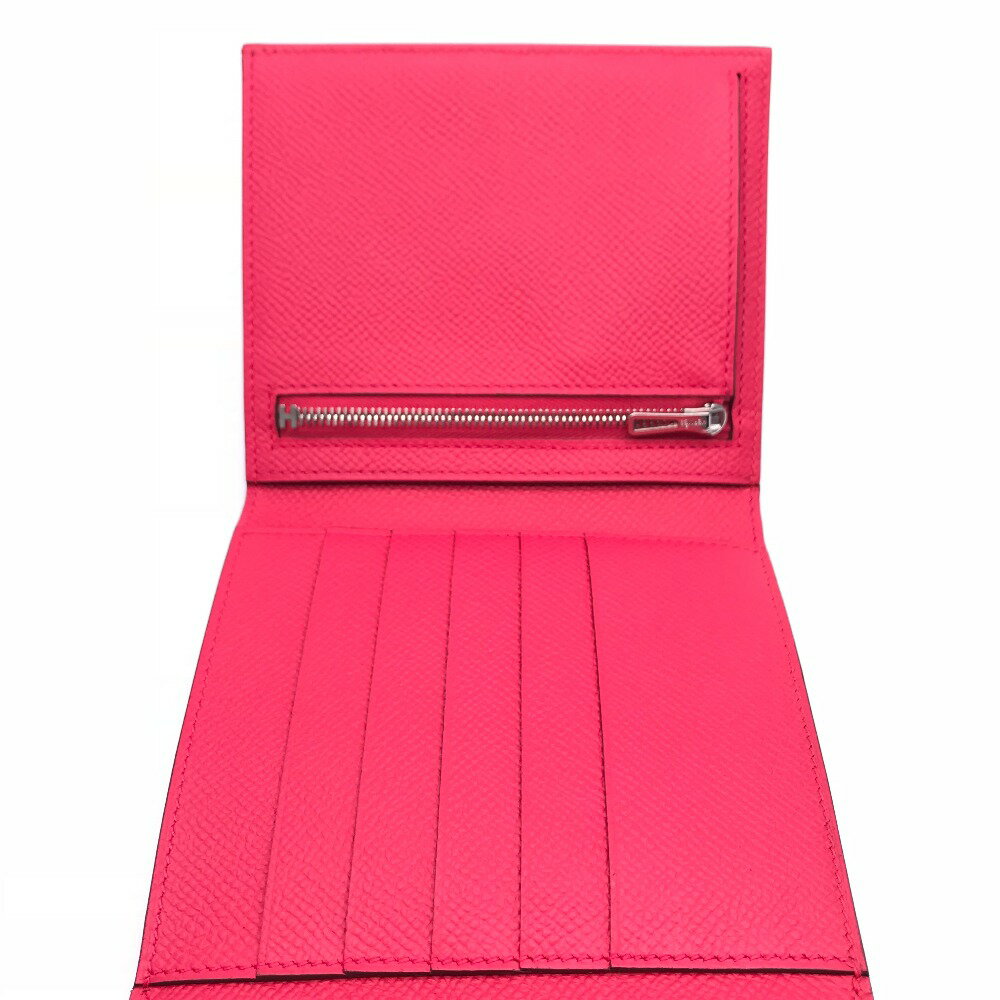 【プライスダウン】【銀座店】 エルメス クリック 12 C刻印 2018年製 レディース 三つ折り財布 ヴォーエプソン ローズエクストリーム DH50859【大黒屋質店出品】 【中古】【送料無料】【店頭受取対応商品】