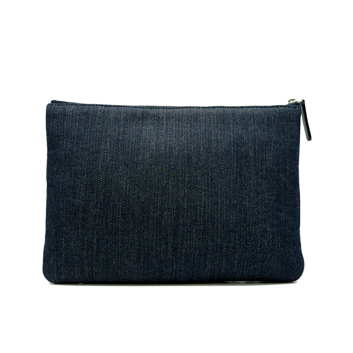 【プライスダウン】【銀座店】 シャネル ドーヴィル 手持ちかばん バッグインバッグ デニム風 レディース クラッチバッグ A80802 キャンバス ネイビー/オレンジ DH51806【大黒屋質店出品】 【中古】【送料無料】【店頭受取対応商品】