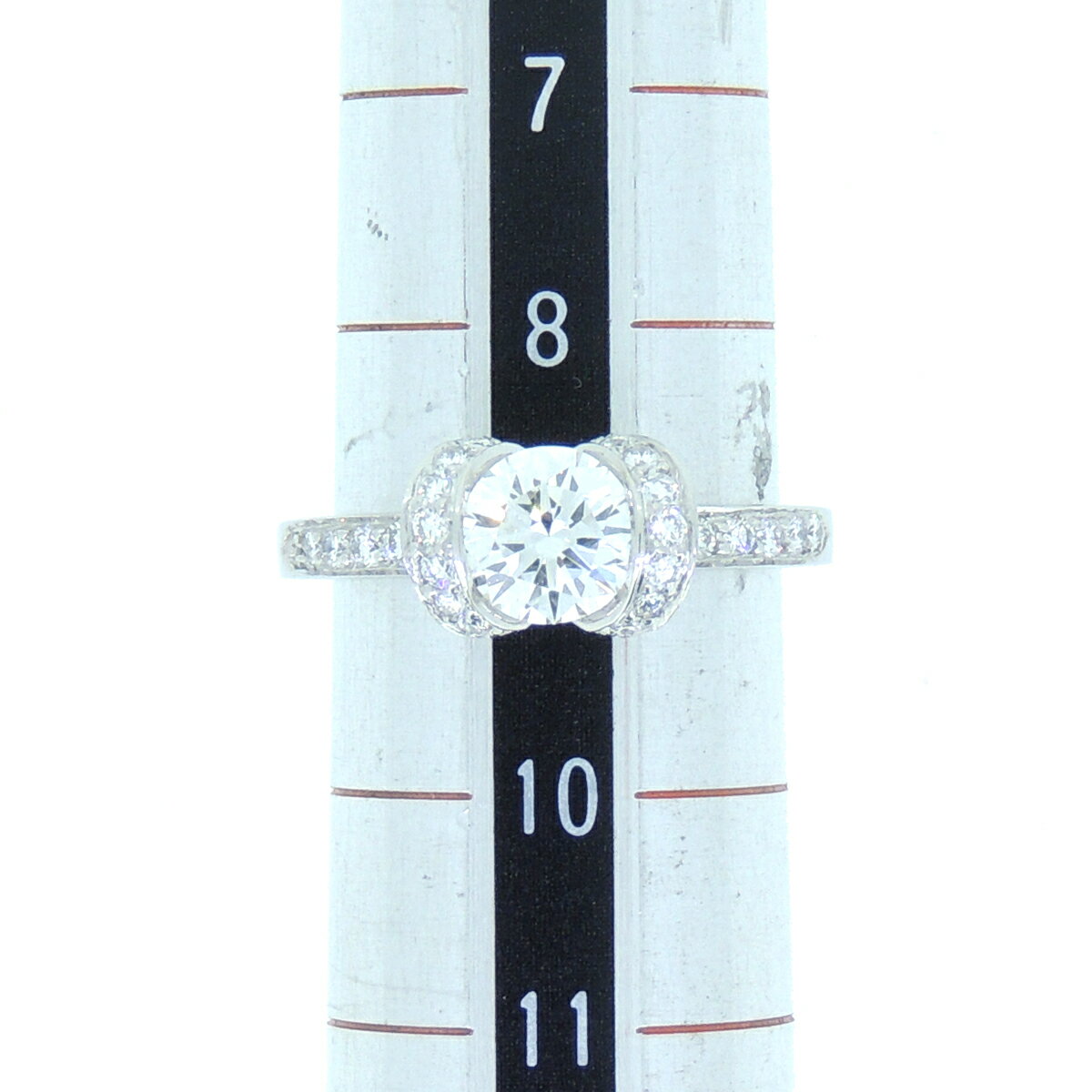 【プライスダウン】【銀座店】 ティファニー リボン 0.74ct ダイヤモンド レディース リング・指輪 Pt950プラチナ 9号 DH52489【大黒屋質店出品】 【中古】【送料無料】【店頭受取対応商品】