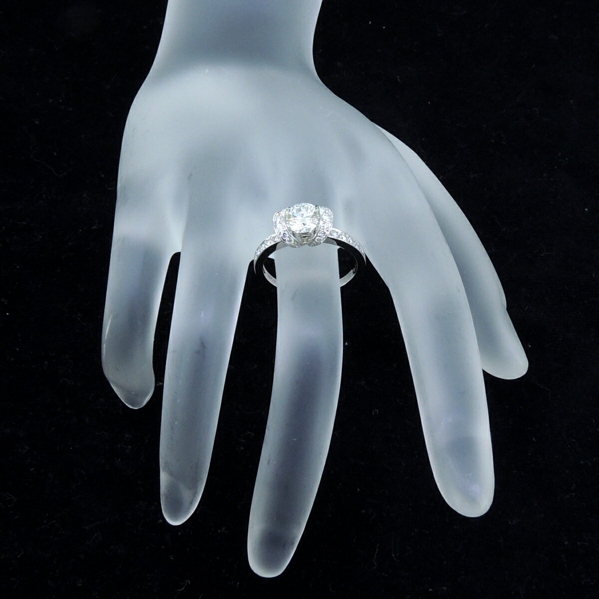 【プライスダウン】【銀座店】 ティファニー リボン 0.74ct ダイヤモンド レディース リング・指輪 Pt950プラチナ 9号 DH52489【大黒屋質店出品】 【中古】【送料無料】【店頭受取対応商品】