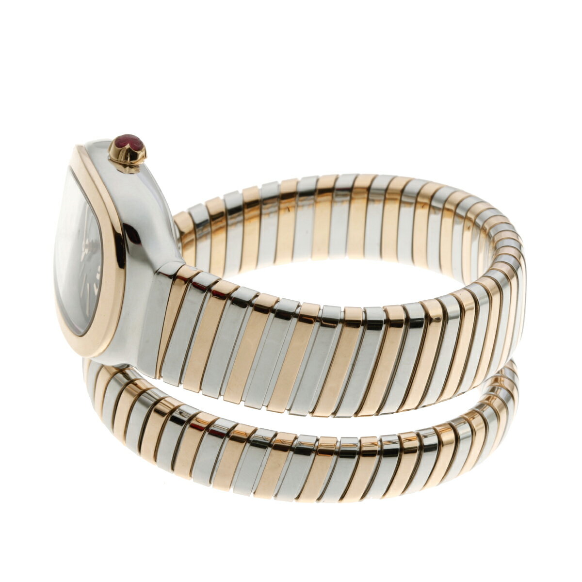 【プライスダウン】【銀座店】 ブルガリ セルペンティ レディース 腕時計 SP35SPG ステンレススチール ブラックローマン文字盤 DH52529【大黒屋質店出品】 【中古】【送料無料】【店頭受取対応商品】