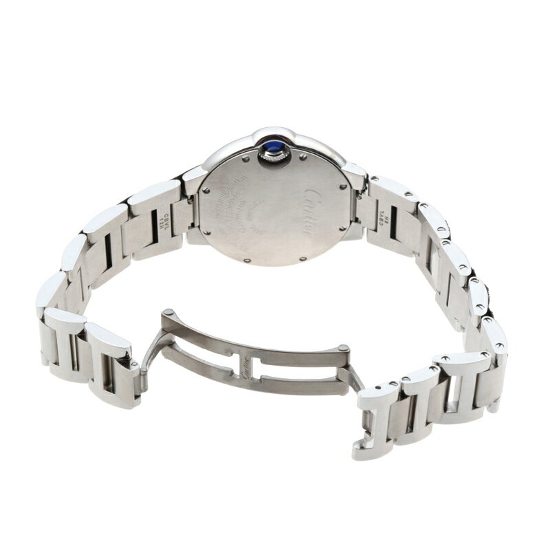 【プライスダウン】【銀座店】 カルティエ バロンブルー 11P ダイヤモンド レディース 腕時計 WE902074 ステンレススチール シルバー文字盤 DH53020【大黒屋質店出品】 【中古】【送料無料】【店頭受取対応商品】