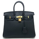 【銀座店】 エルメス バーキン25 レディース ハンドバッグ C刻印 トゴ ノワール ゴールド金具 DH53299【大黒屋質店出品】 【中古】【店頭受取対応商品】