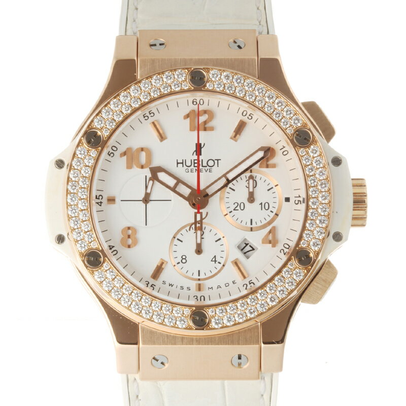 【銀座店】 ウブロ ビッグバン ポルトチェルボ ベゼルダイヤモンド メンズ 腕時計 301.PE.230.RW.114 セラミック ホワイト文字盤 DH53282【大黒屋質店出品】 【中古】【店頭受取対応商品】