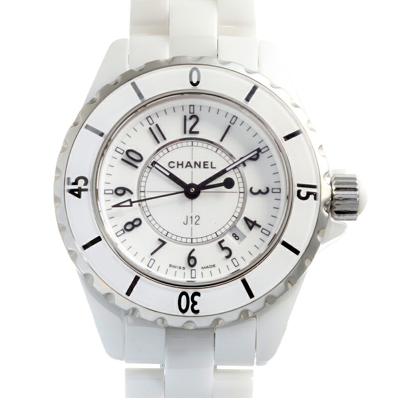 【銀座店】 シャネル J12 レディース 腕時計 H0968 セラミック ホワイト文字盤 DH53508【大黒屋質店出品】 【中古】【送料無料】【店頭受取対応商品】