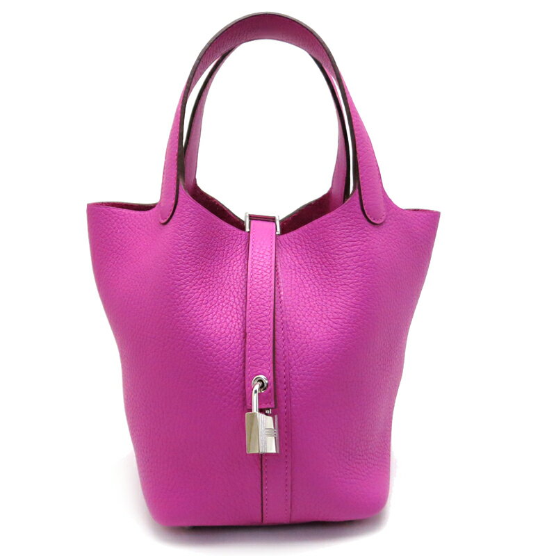 【プライスダウン】【銀座店】 エルメス ピコタンロック PM C刻印 2018年製 レディース ハンドバッグ トリヨンクレマンス マグノリア シルバー金具(パラジウム) DH54147【大黒屋質店出品】 【中古】【送料無料】【店頭受取対応商品】