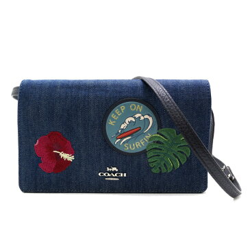 【飯能本店】 コーチ マルチショルダーバッグ レディース 長財布 F30036 デニム ブルー DH54419【大黒屋質店出品】 【中古】【送料無料】【店頭受取対応商品】