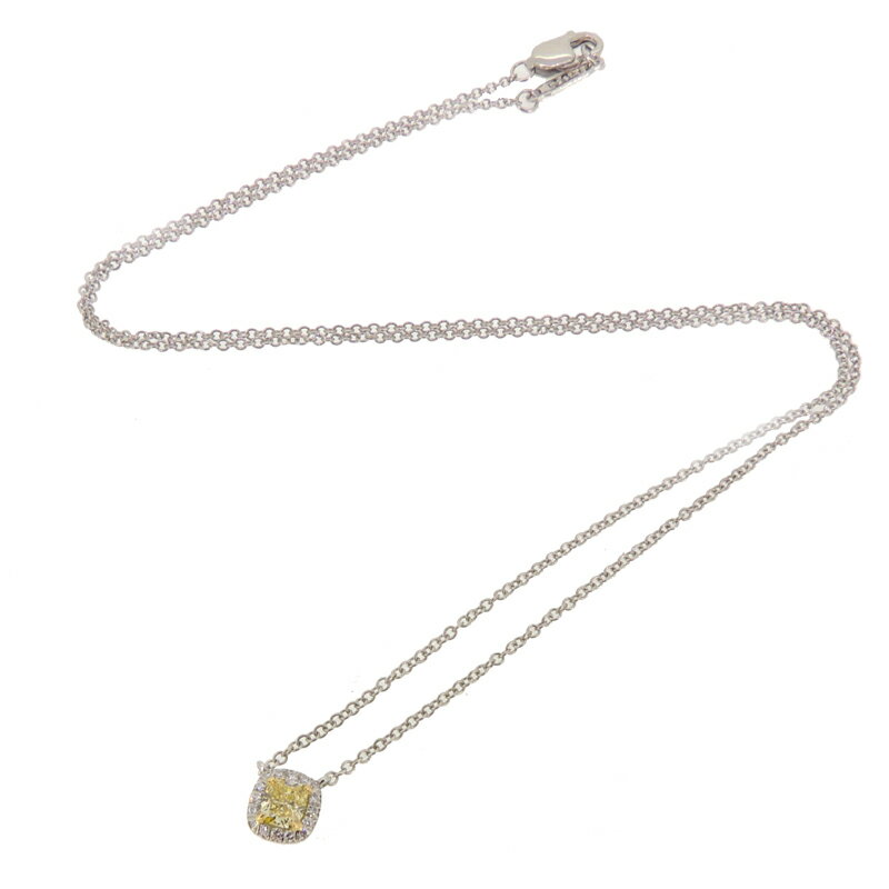 【銀座店】 ティファニー ソレスト 0.21ct イエローダイヤモンド レディース ネックレス Pt950プラチナ DH54934【大黒屋質店出品】 【中古】【送料無料】【店頭受取対応商品】