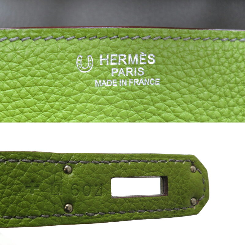 【銀座店】 エルメス バーキン30 レディース ハンドバッグ □Q（2013年製）刻印 トゴ アニスグリーン・エタン イエローグリーン DH55018【大黒屋質店出品】 【中古】【送料無料】【店頭受取対応商品】