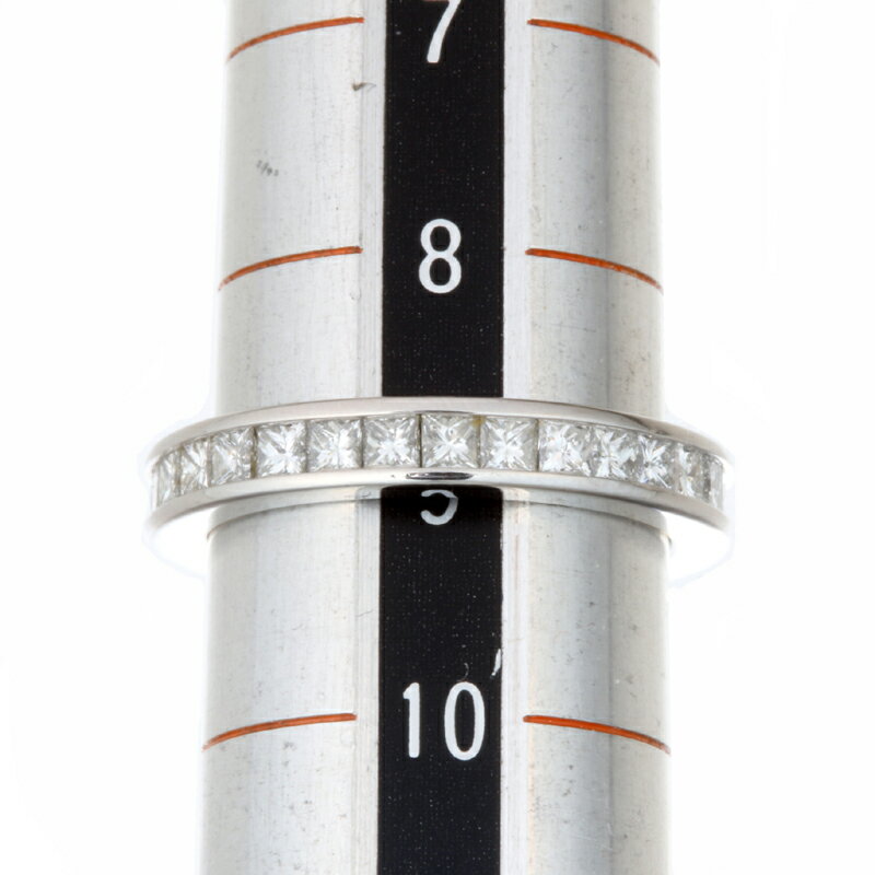 【プライスダウン】【銀座店】ハリーウィンストンプリンセスカットチャネルセットダイヤモンドレディースリング・指輪Pt950プラチナ9号シルバーDH55307【大黒屋質店出品】【中古】【送料無料】【店頭受取対応商品】