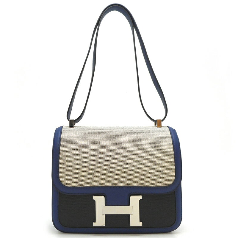 【銀座店】 エルメス コンスタンス24 D刻印 2019年製 レディース ショルダーバッグ ヴォースイフト/トワルアッシュ/グランアッシュ ディープブルー DH55735【大黒屋質店出品】 【中古】【送料無料】【店頭受取対応商品】