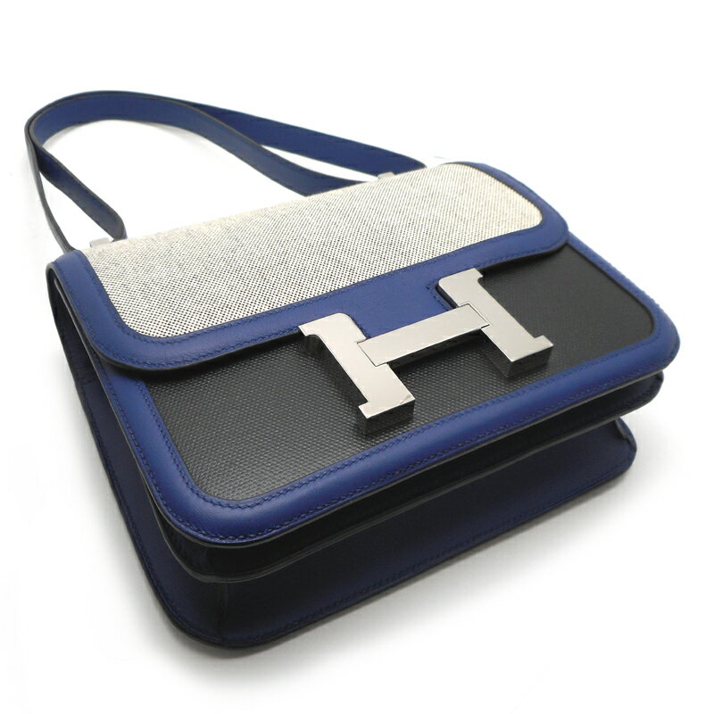 【銀座店】 エルメス コンスタンス24 D刻印 2019年製 レディース ショルダーバッグ ヴォースイフト/トワルアッシュ/グランアッシュ ディープブルー DH55735【大黒屋質店出品】 【中古】【送料無料】【店頭受取対応商品】