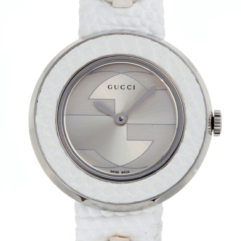 【銀座店】 グッチ ユープレイ レディース 腕時計 YA129515 ステンレススチール シルバー文字盤 DH55779【大黒屋質店出品】 【中古】【送料無料】【店頭受取対応商品】