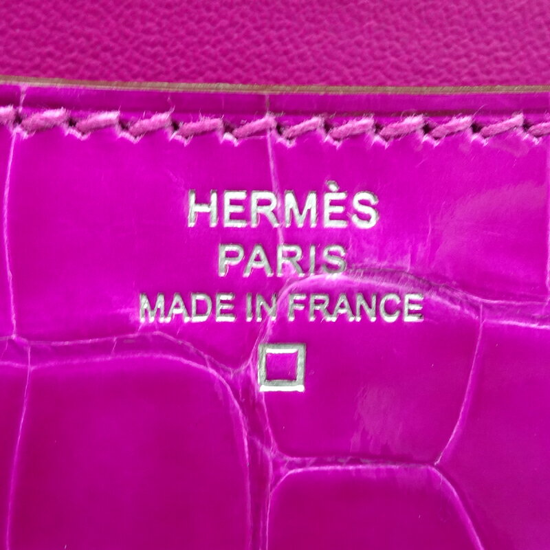 【銀座店】 エルメス コンスタンス3ミニ C刻印 2018年製 レディース ショルダーバッグ アリゲーター ローズ ジェヘラサ（ローズピンク） DH55859【大黒屋質店出品】 【中古】【送料無料】【店頭受取対応商品】